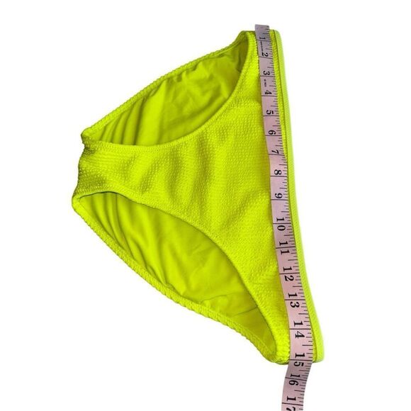 Aerie Crinkle String Triangle Bikini Top & Full Coverage Bottom Set Size L - Picture 10 of 13